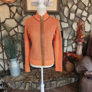 St. John Orange Sweater Jacket